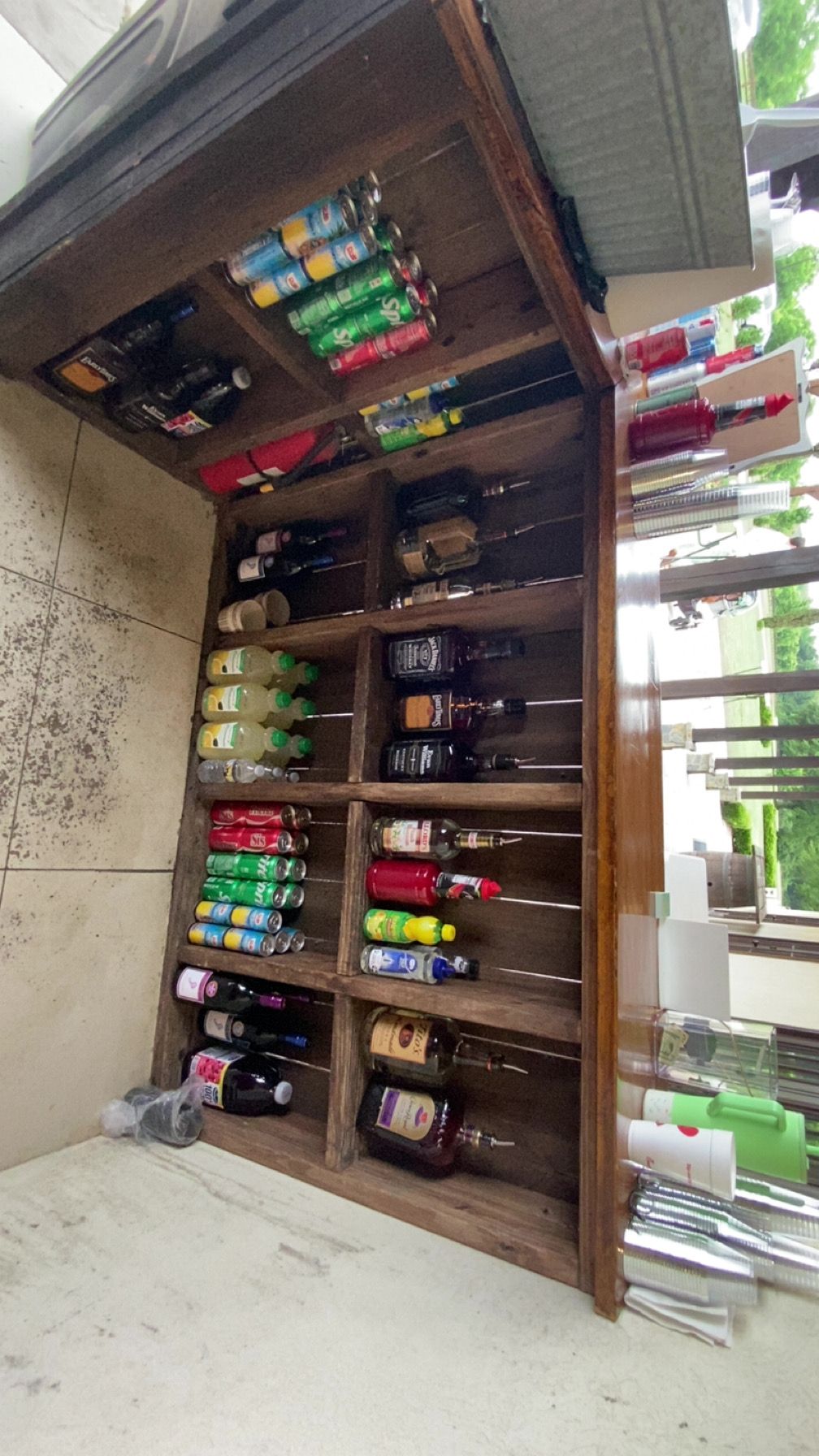 Outside bar setup 