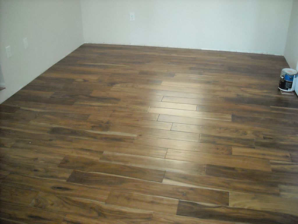 Nailed down hardwood flooring