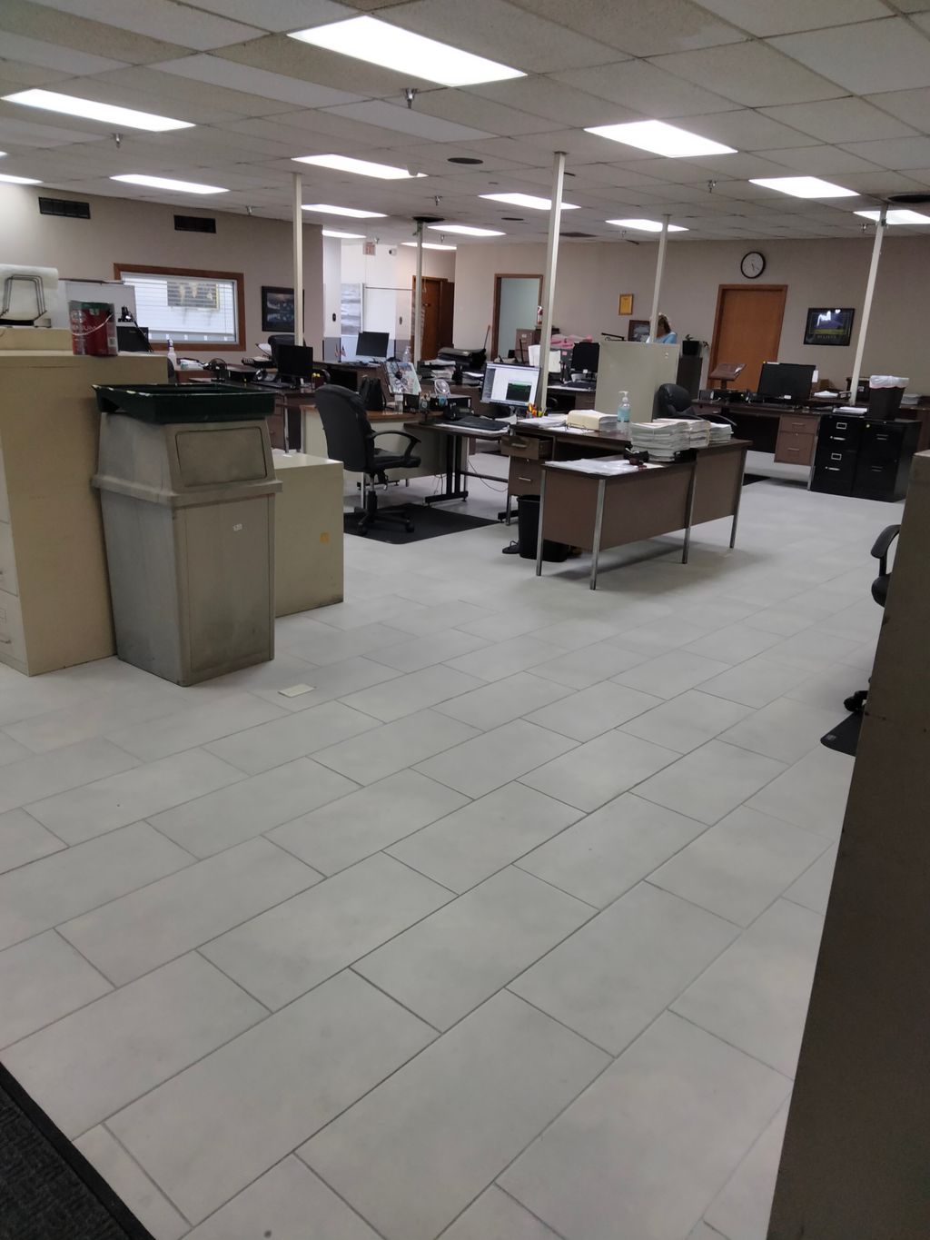 Commercial tile installation