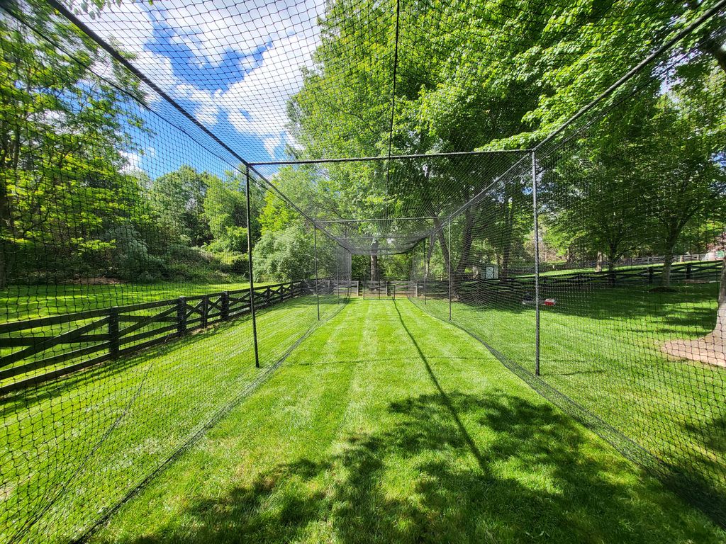 70' long batting cage assembly