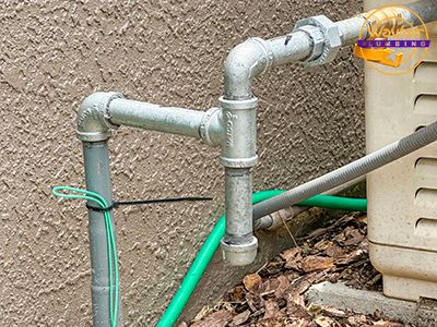 Install gas pipe to supply pool heater