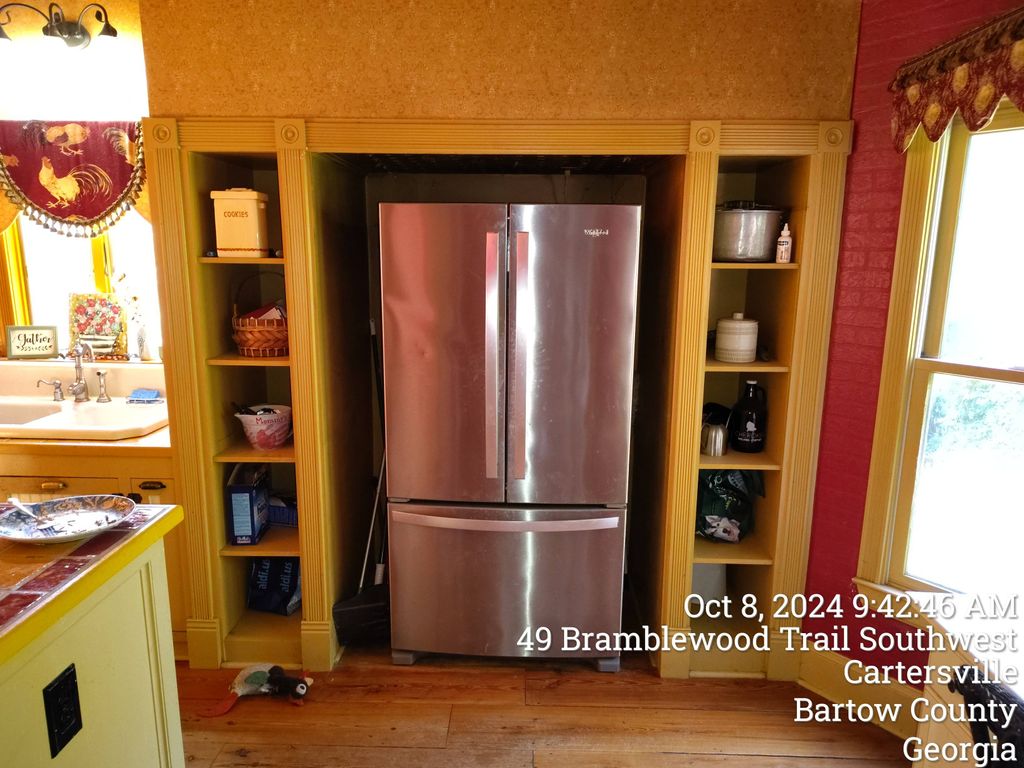 custom fridge enclosure with shelves