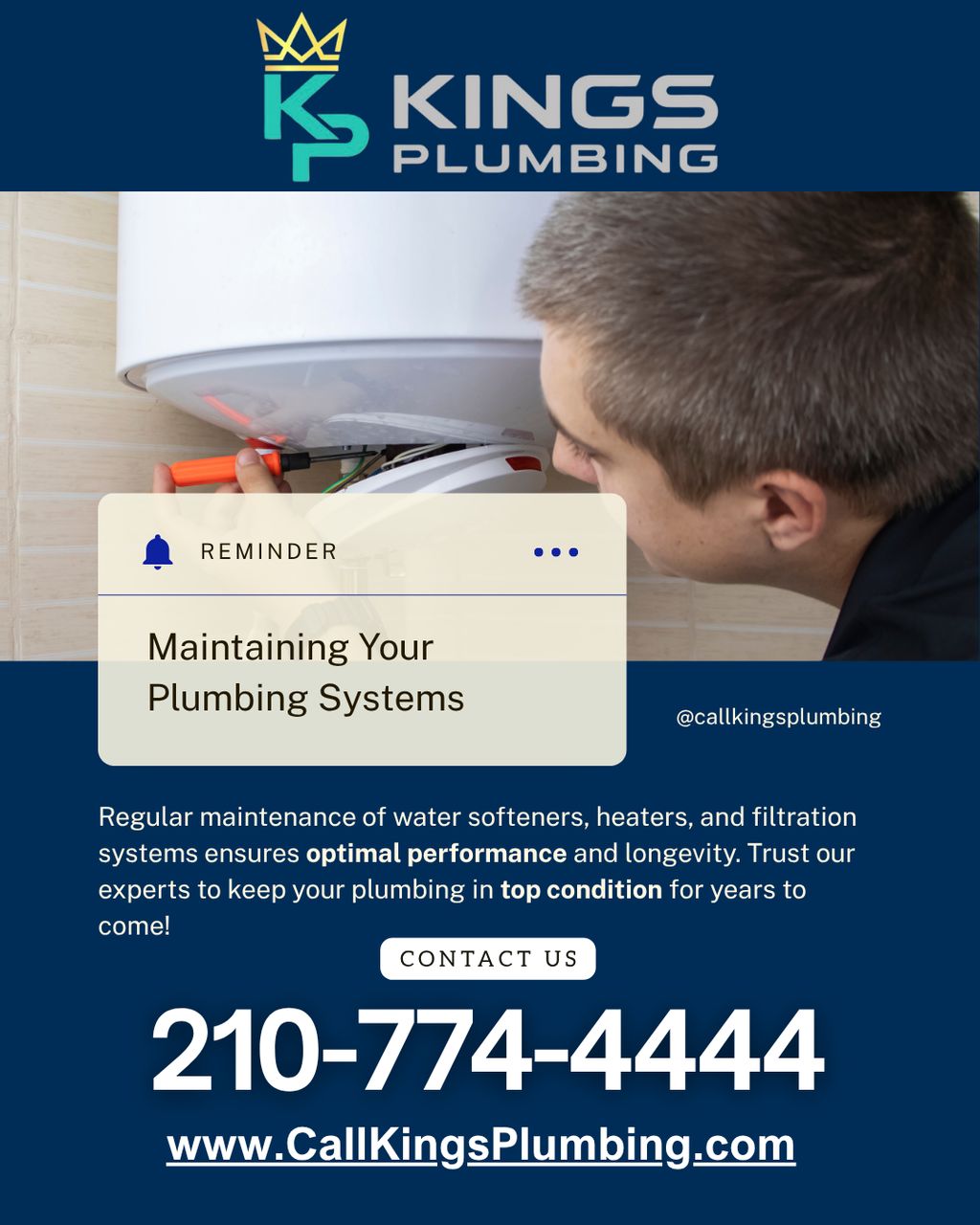 🔧 Reminder from Kings Plumbing!  Keep your plumbin