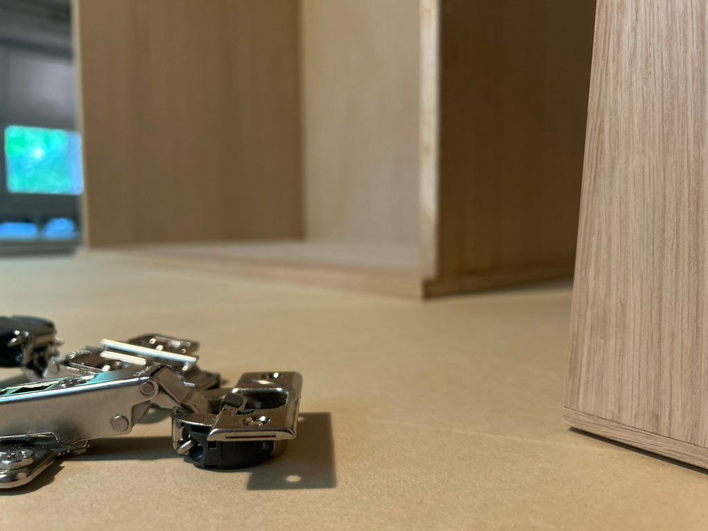 Rift sawn white oak cabinet details. 