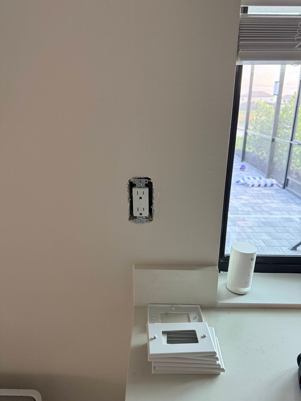 moving outlet over for customer before