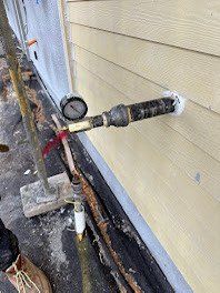 Gas pipe ready for inspection.