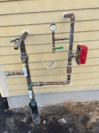 Water service domestic water,fire sprinklers,garde