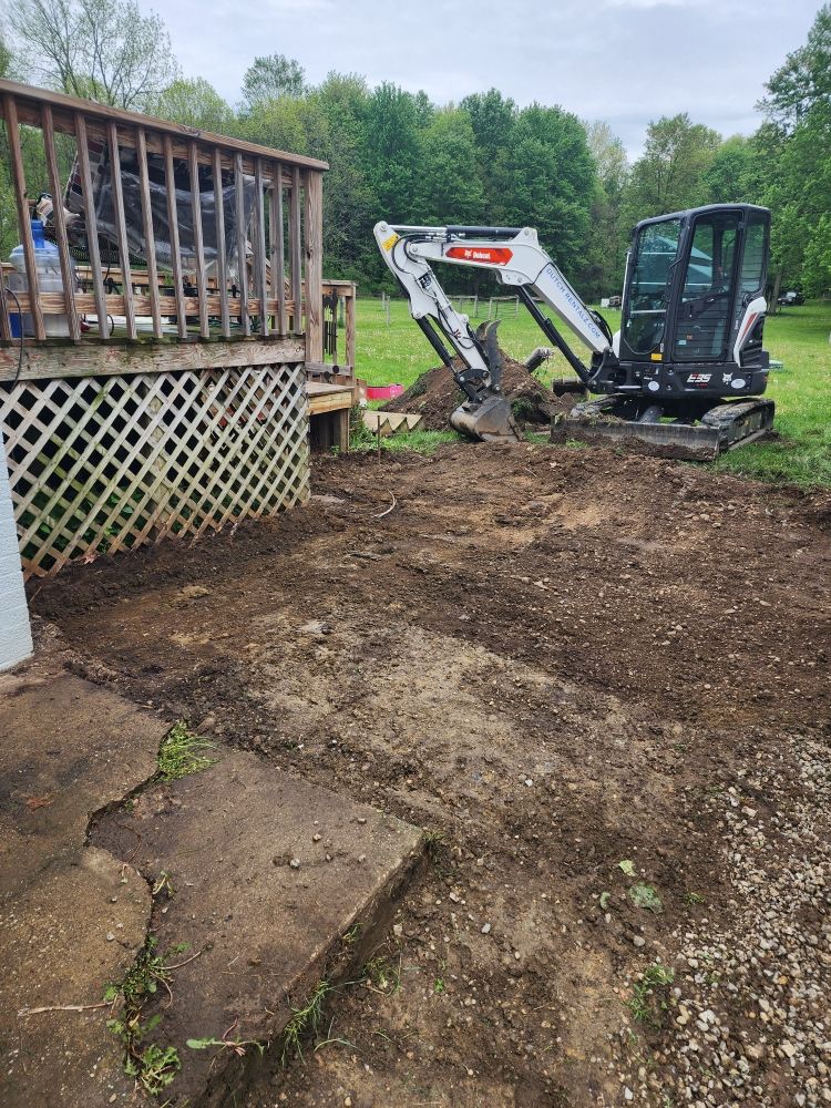 concrete preparation and pouring