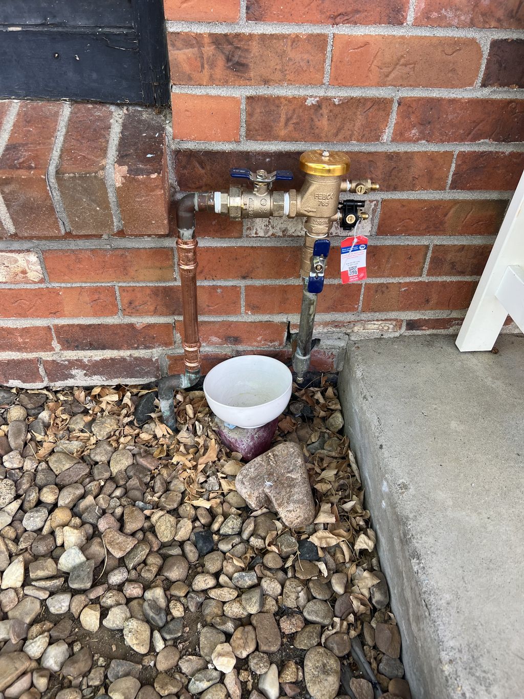 Repair cracked sprinkler valve and piping