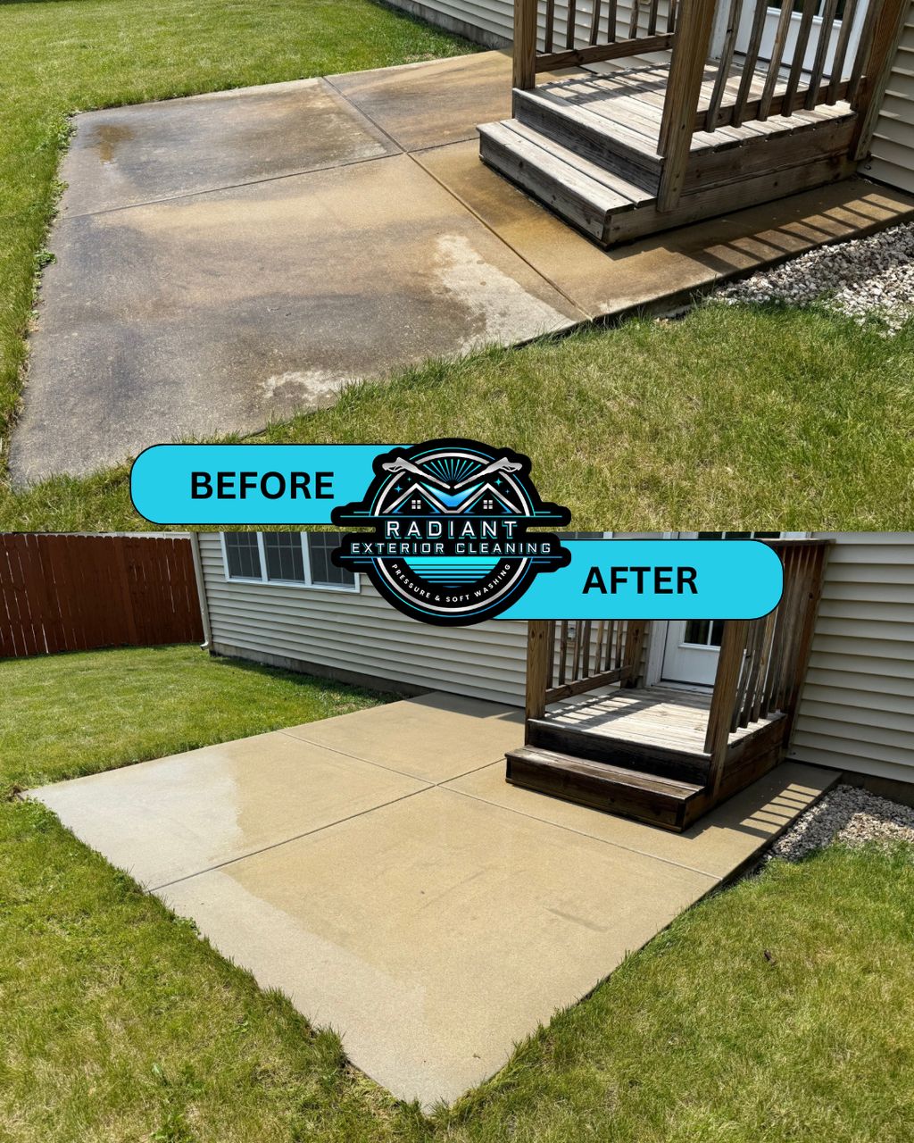 concrete patio pressure washing
