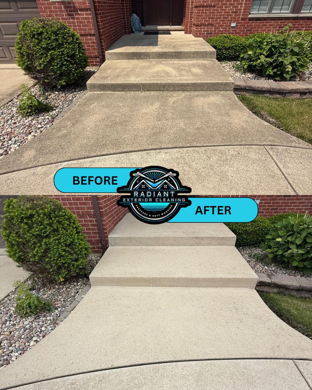 front stoop pressure washing