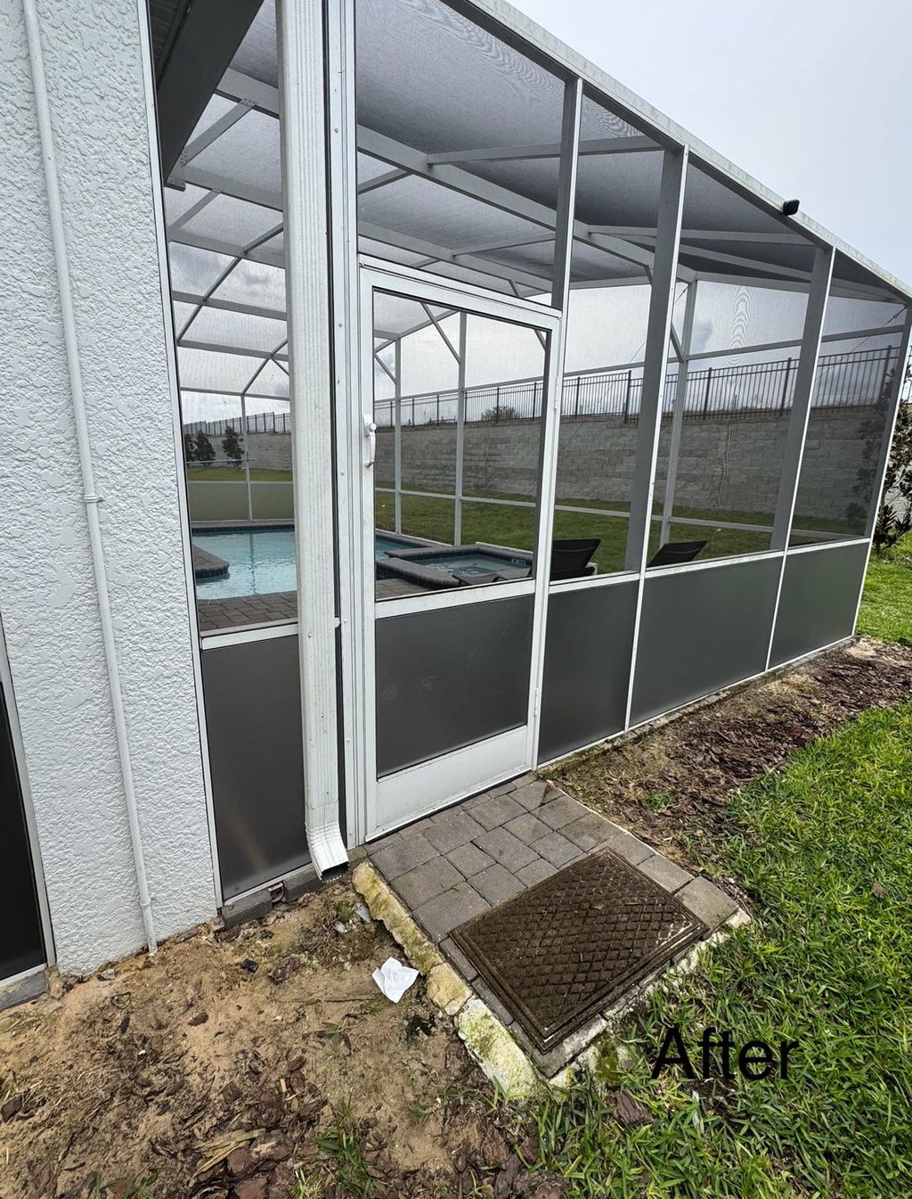 After privacy screen installation.