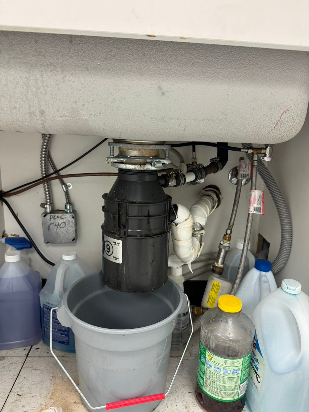 Leaking garbage disposal