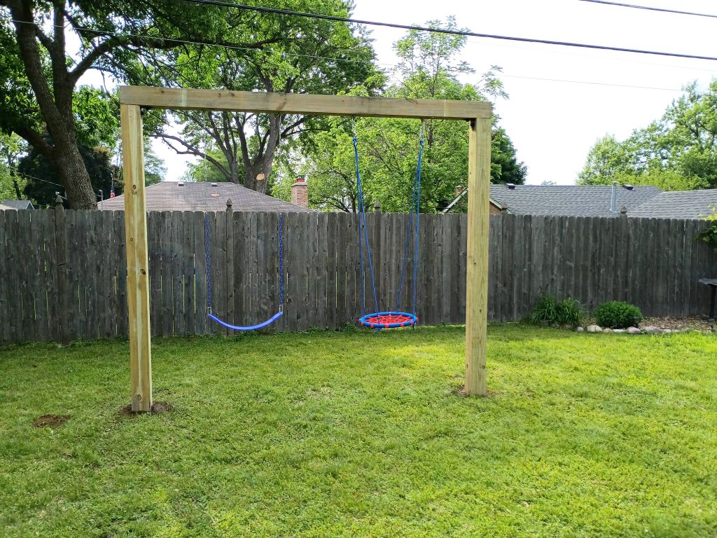 finished swing set 9x8 opening, inside corners iro