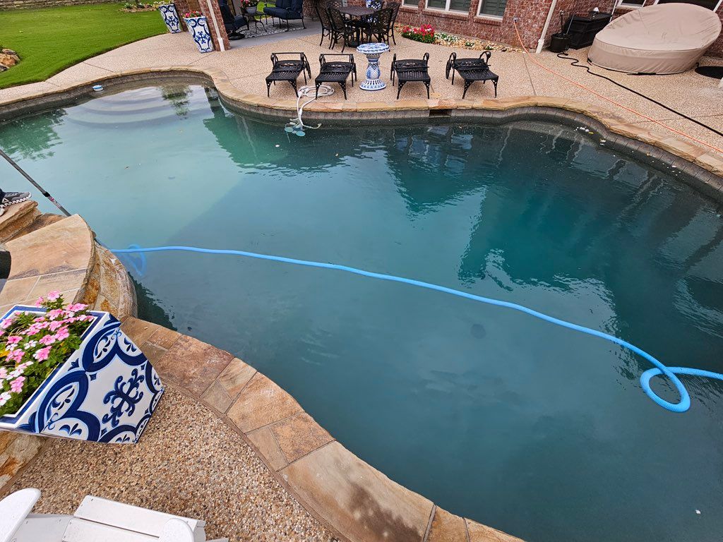 Vacuuming pool to waste using one of our waste pum