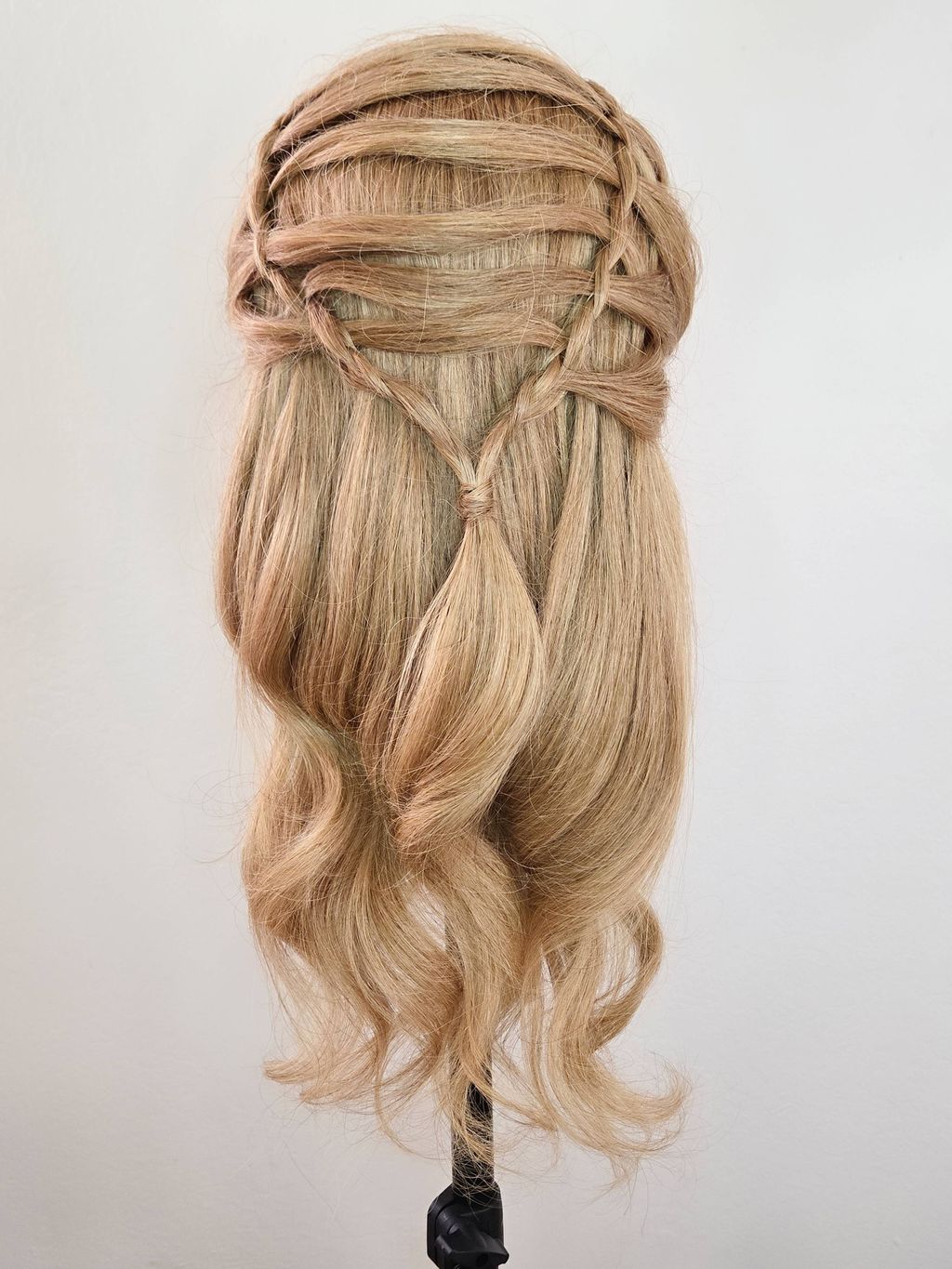 Woven half up/down boho style