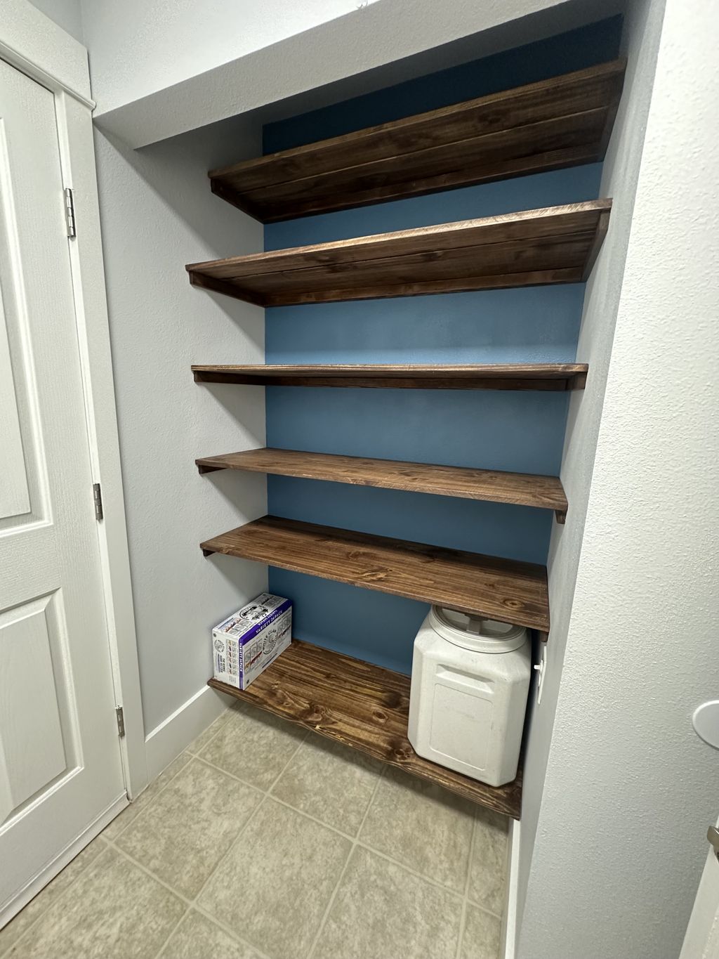 Builder grade wire pantry shelves turned custom sh