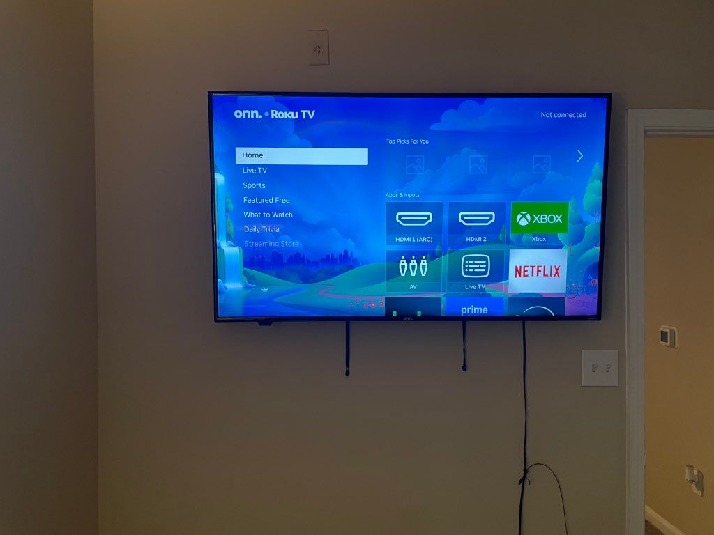 55 inch in bedroom 