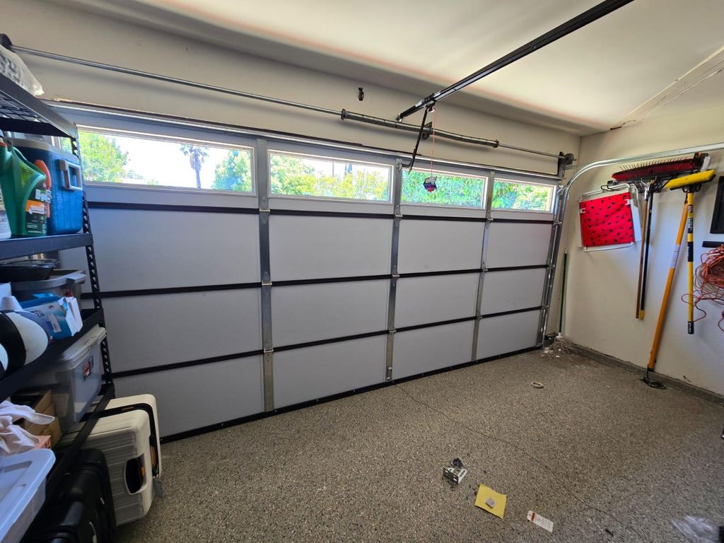 Orange County customer got custom glass panel gara
