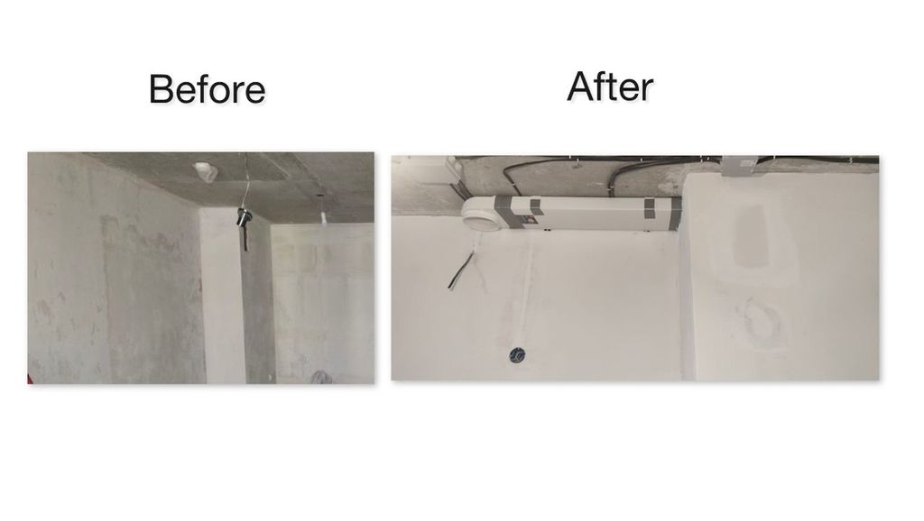 Installation of ventilation duct for hood