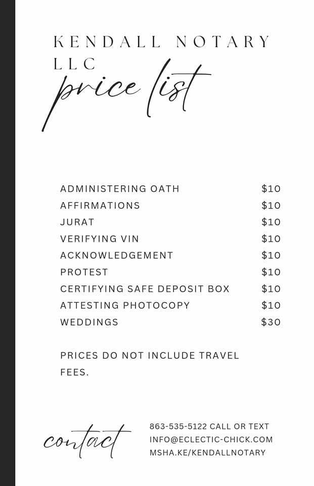 Price List