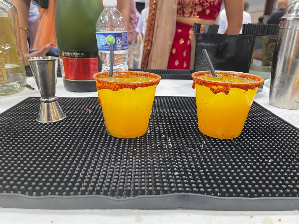 Mango Margaritas! Came out very delicious and drin