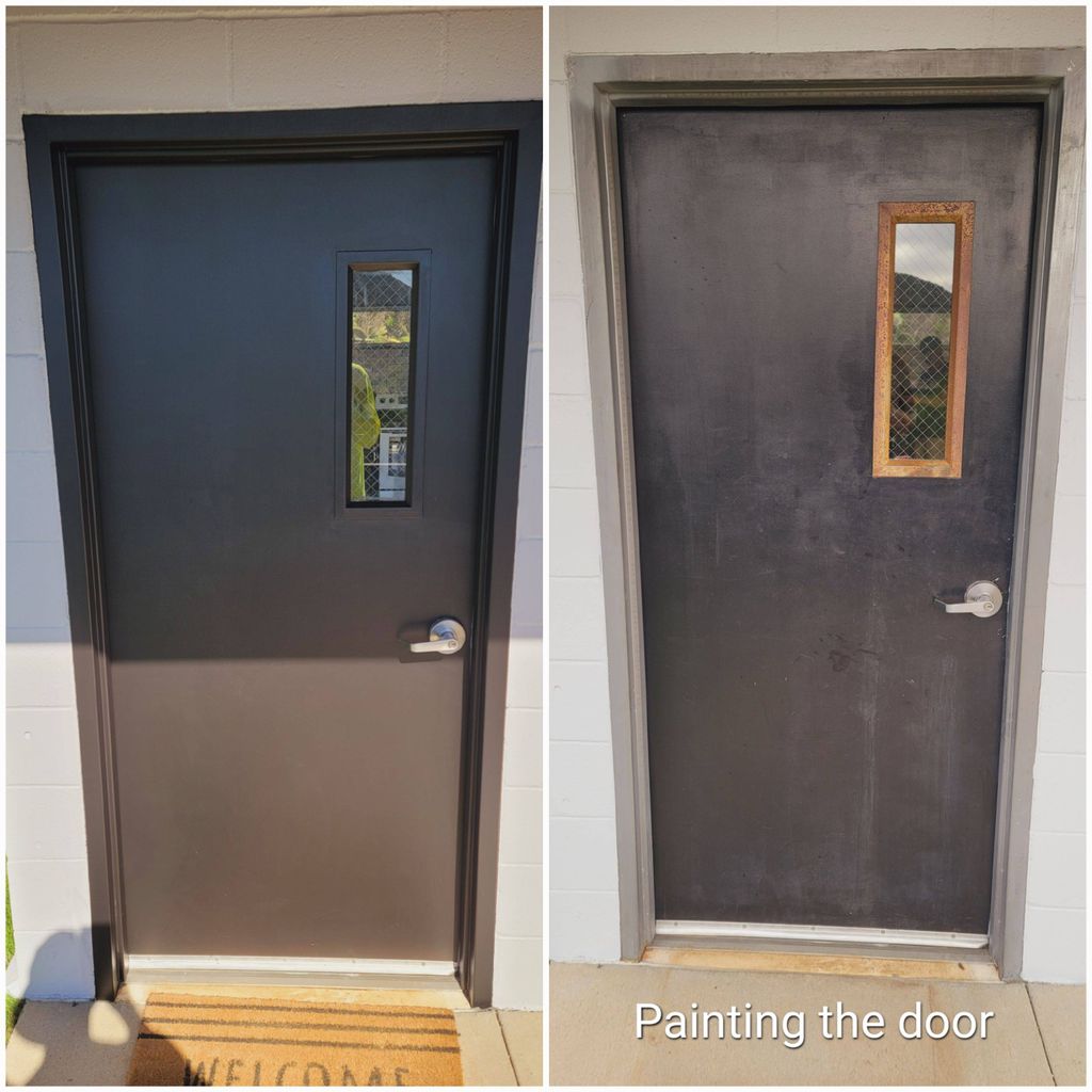 Painting the door