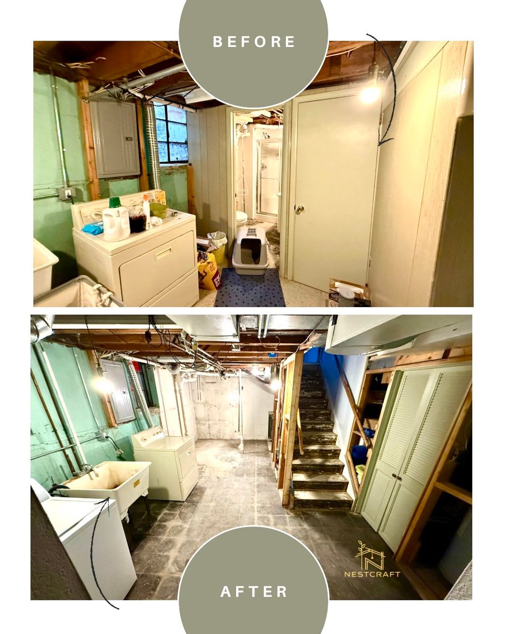 Demolition of existing bathroom to expand availabl