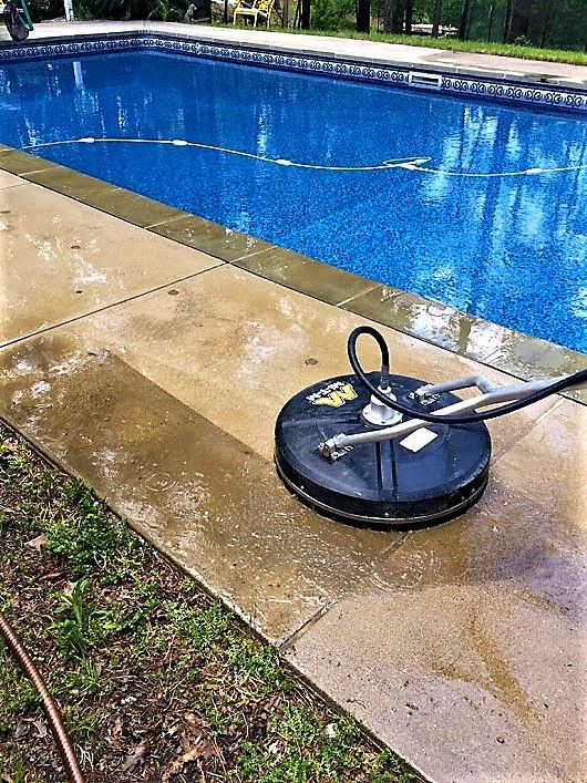 We Pressure Wash Clean Pool Decks