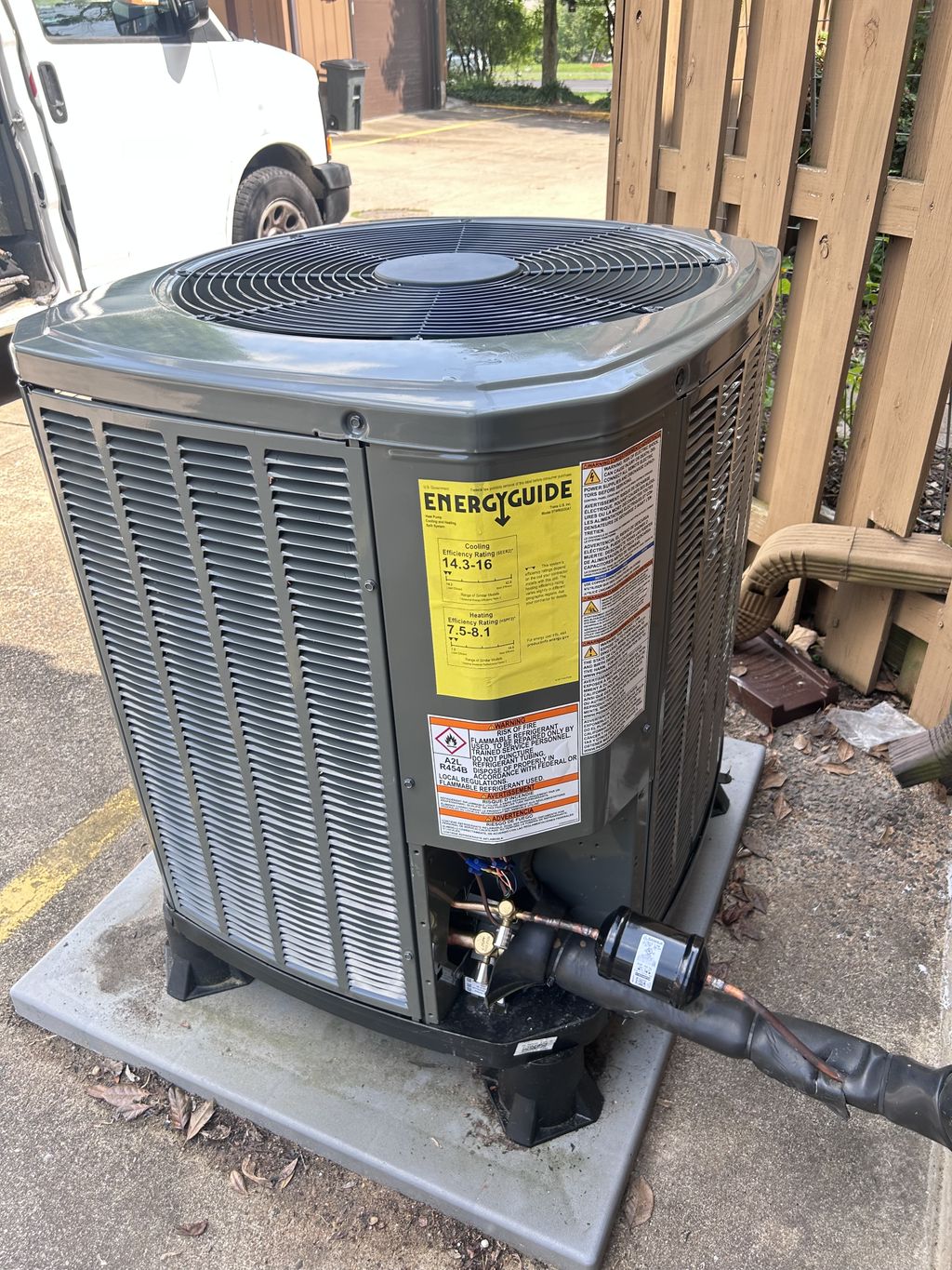 New A2L Trane heat pump installed by GENESIS HVAC.