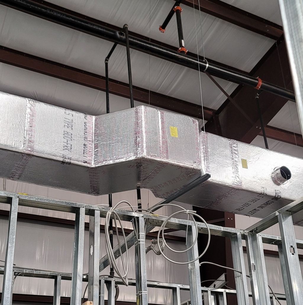 Commercial fiberglass duct work.