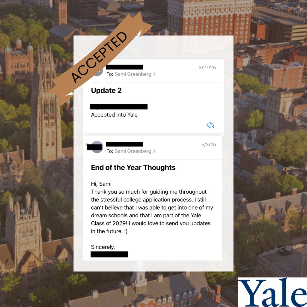 Accepted at Yale