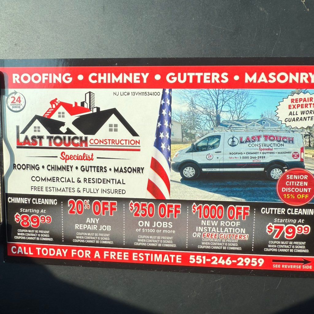 Last touch roofing & chimney LLc