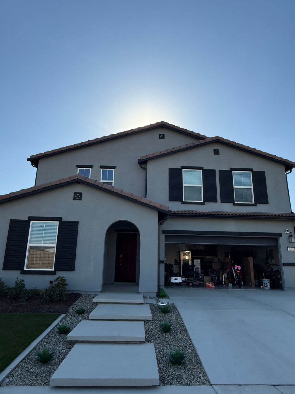 Exterior painting with professional finish 