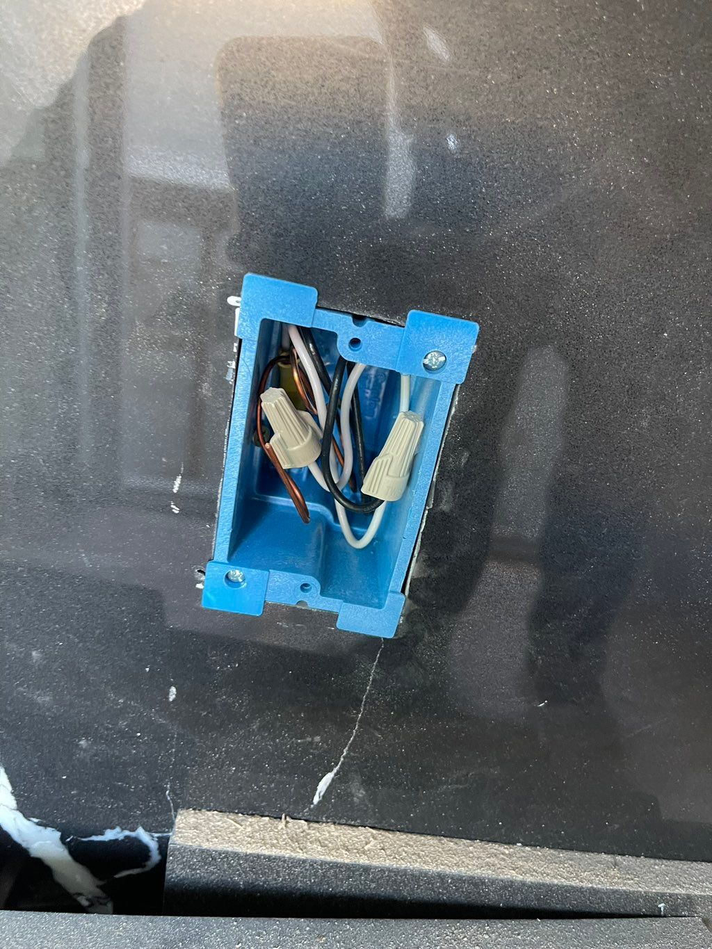 Outlet added to marble island