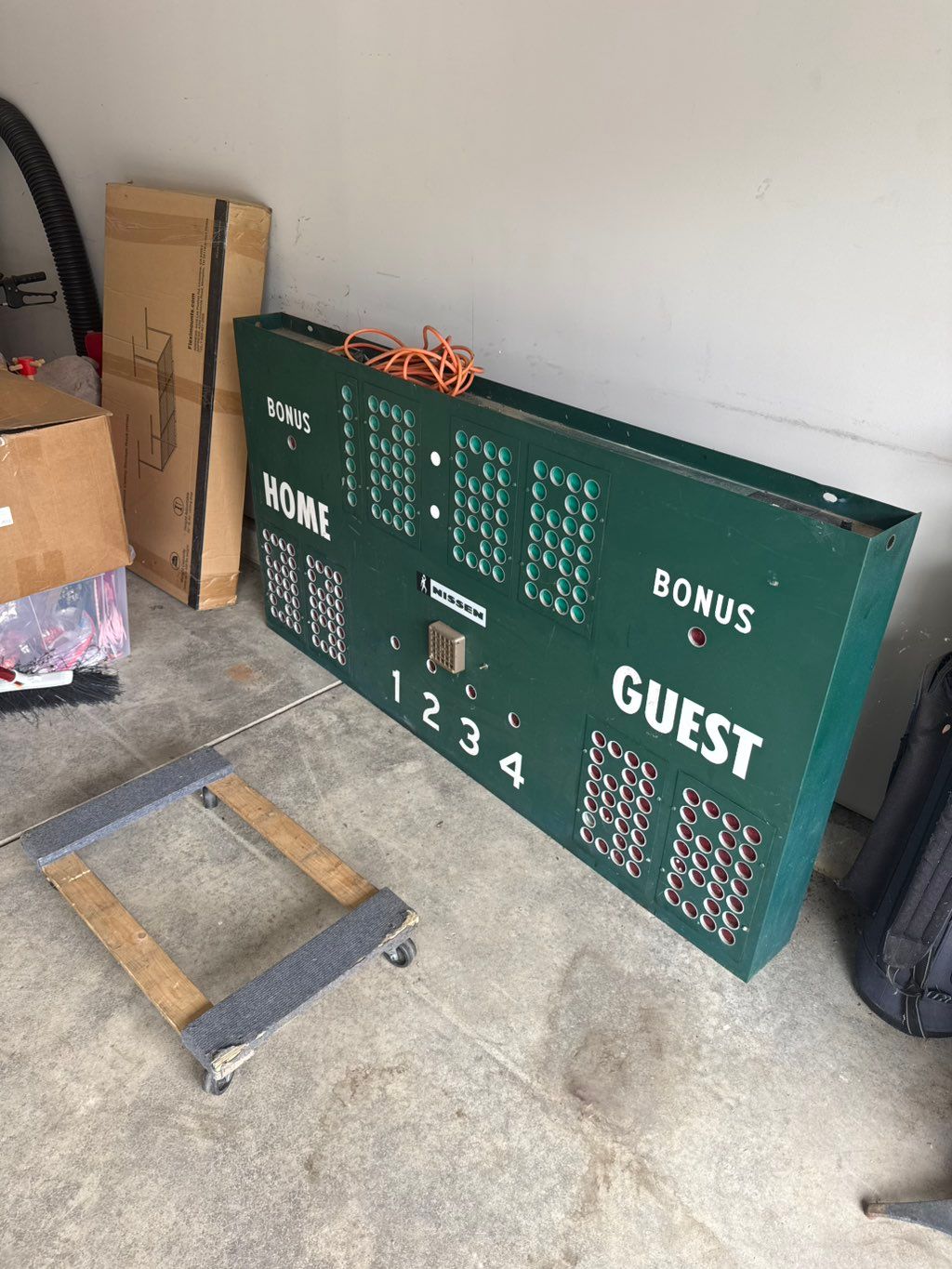 Score board delivered from Westfield, IN to new ba