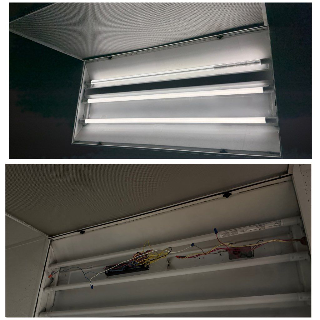 Led install before and after. 