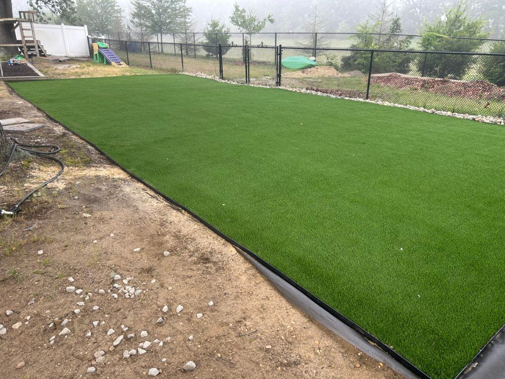 Artificial turf, install for Kids play area 