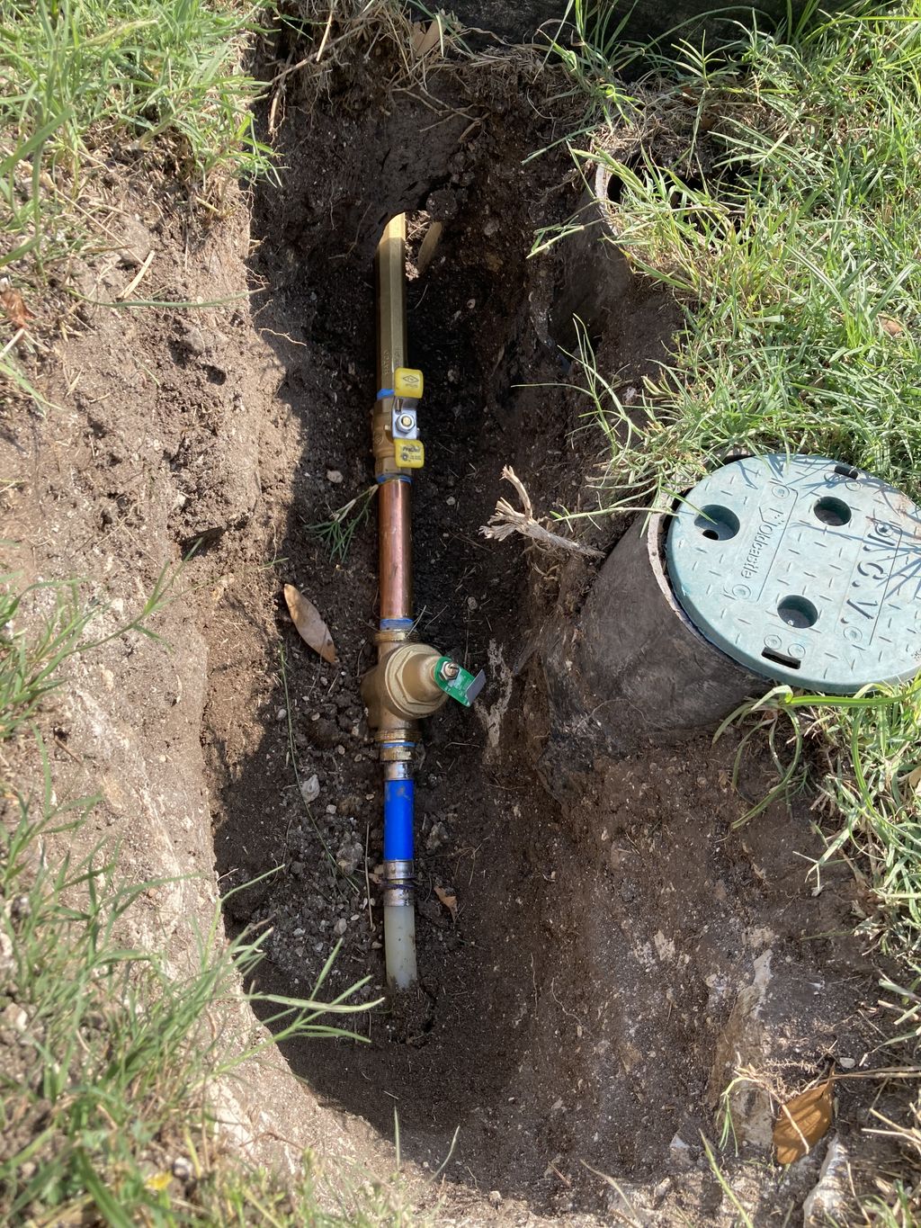 PRV and homeowner shutoff valve install