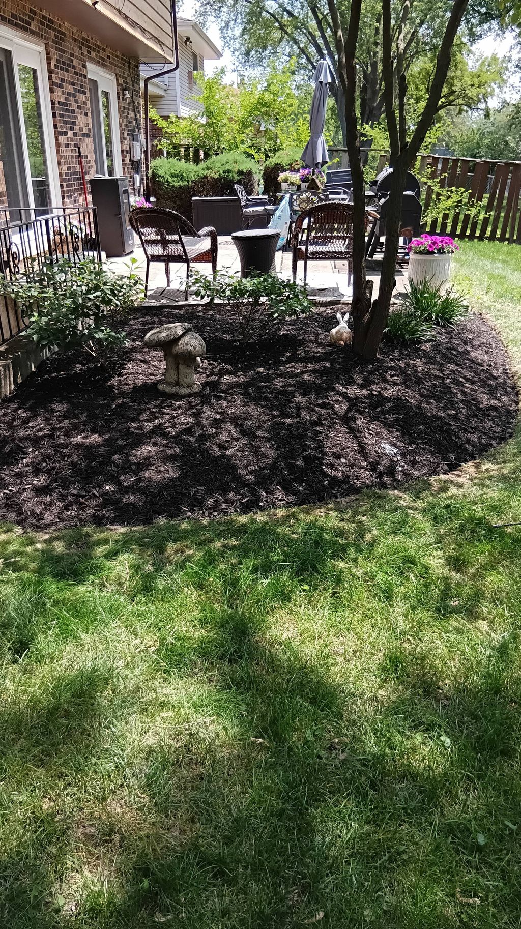 Refreshed mulch with premium black mulch ! 