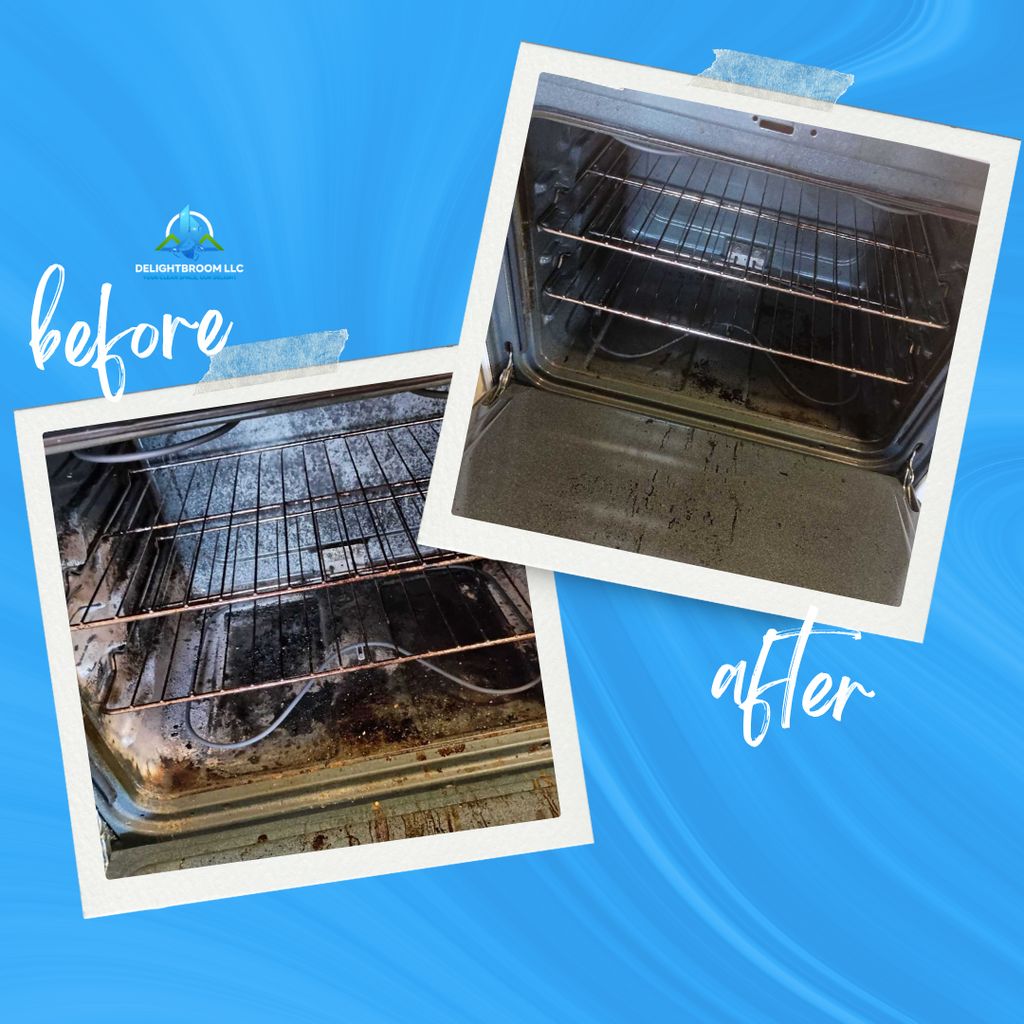 Watch the oven go from grime to shine in no time! 