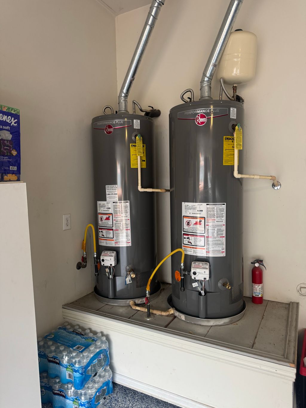 Double Water Heater Replacement in Garage