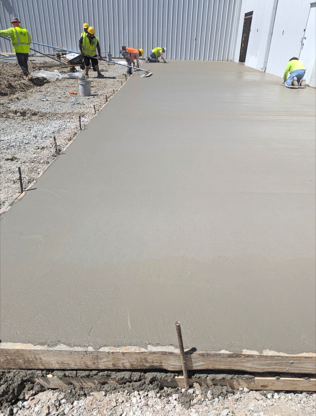 After concrete slab is poured (Loading dock for Be