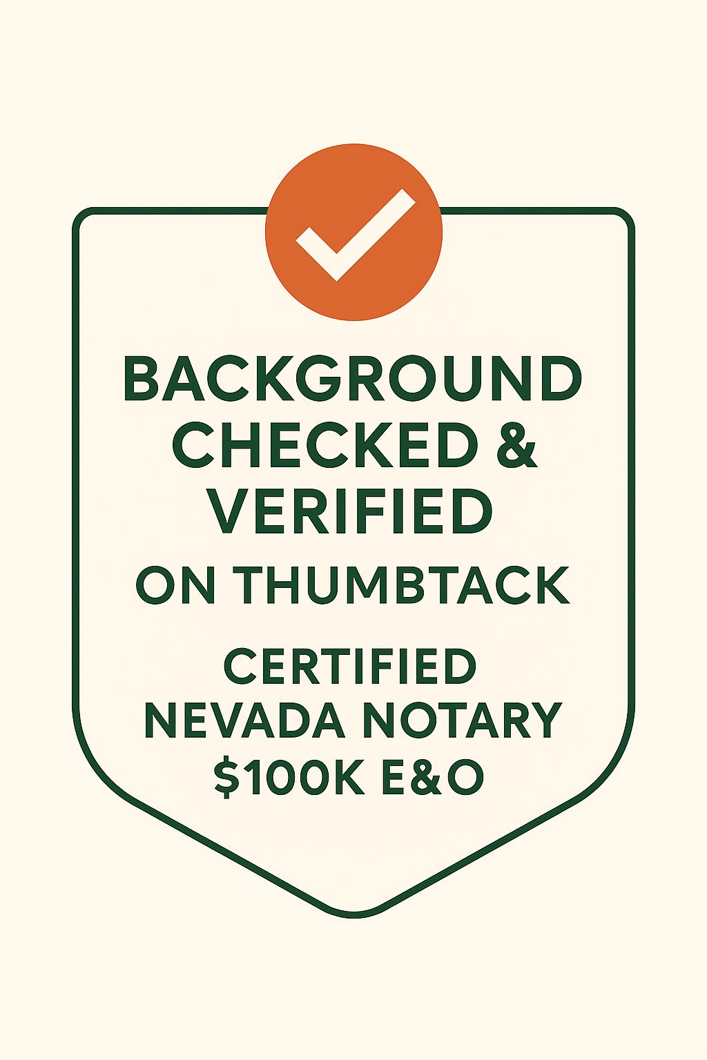 Thumbtack Verified • Nevada Notary