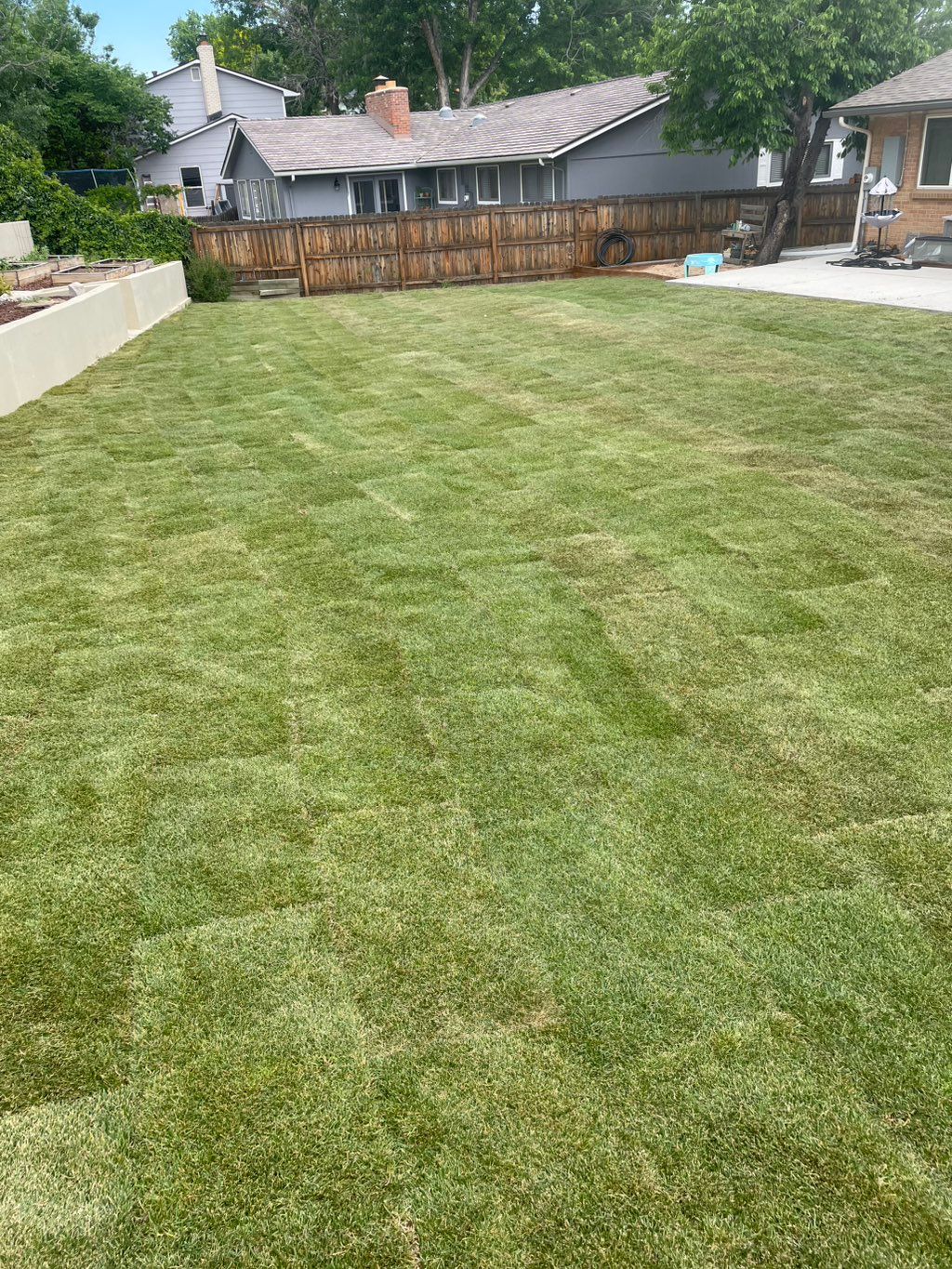 Installed 2600 sq ft of SOD