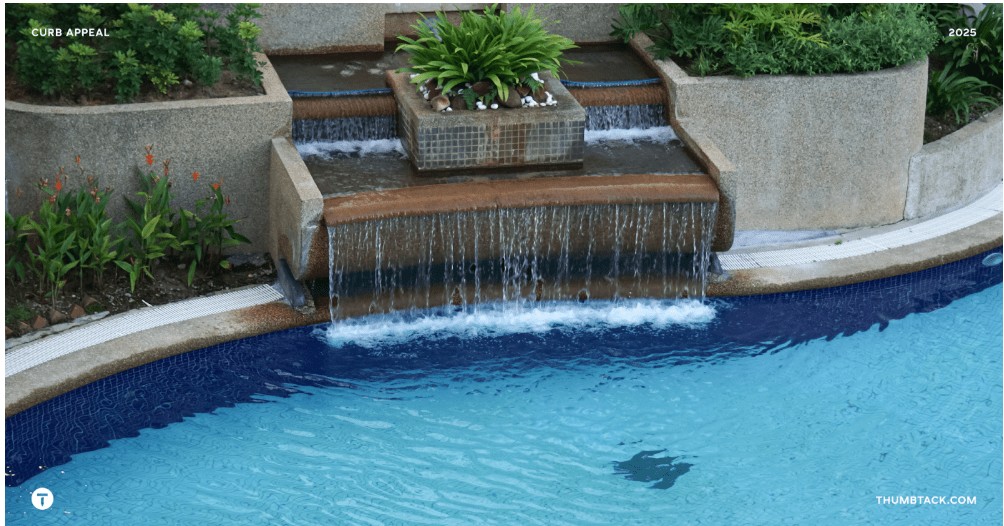 waterfall swimming pool