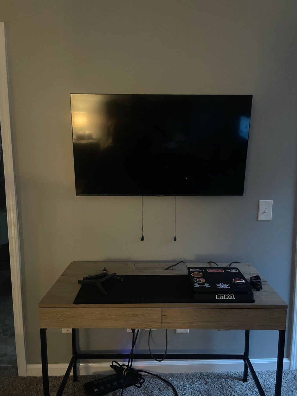 Son’s bedroom. Gamer wanted a clean setup with no 