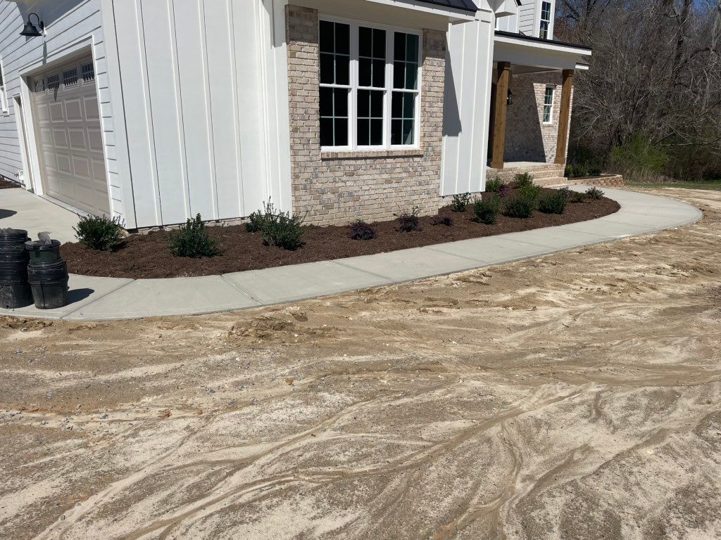Landscaping design and mulch and planting installa
