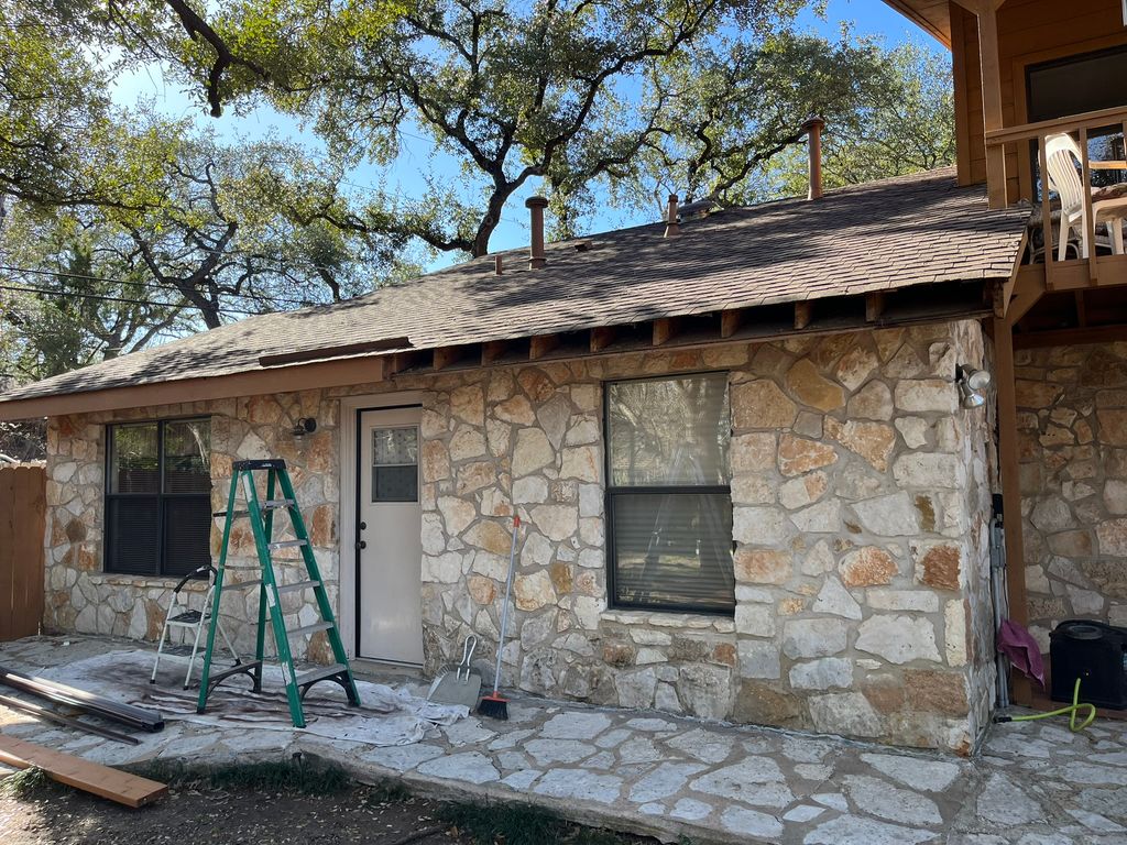 Before: This facia on this addition was starting t