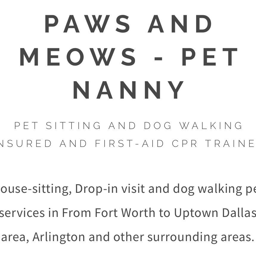 Paws and Meows - Pet Nanny